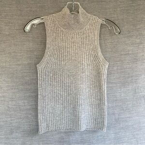 Massimo Dutti Sleeveless Top Grey Wool Women’s